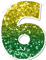 LG 12" Individuals - Yellow / Green Ombre Sparkle