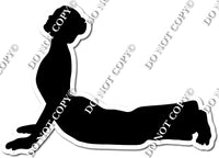 Cobra Yoga Pose - Girl Silhouette w/ Variants