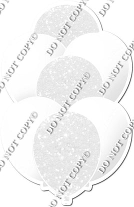 White Sparkle Balloon Bundle XL