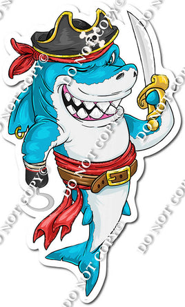 Pirate - Blue Shark with Sword