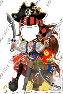 Pirate - Girl Face Cutout