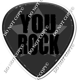 Band - Black You Rock Guitar Pick w/ Variants