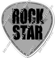 Band - Silver Rock Star Guitar Pick