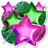 Pink & Green Balloon & Star Bundle
